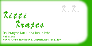 kitti krajcs business card